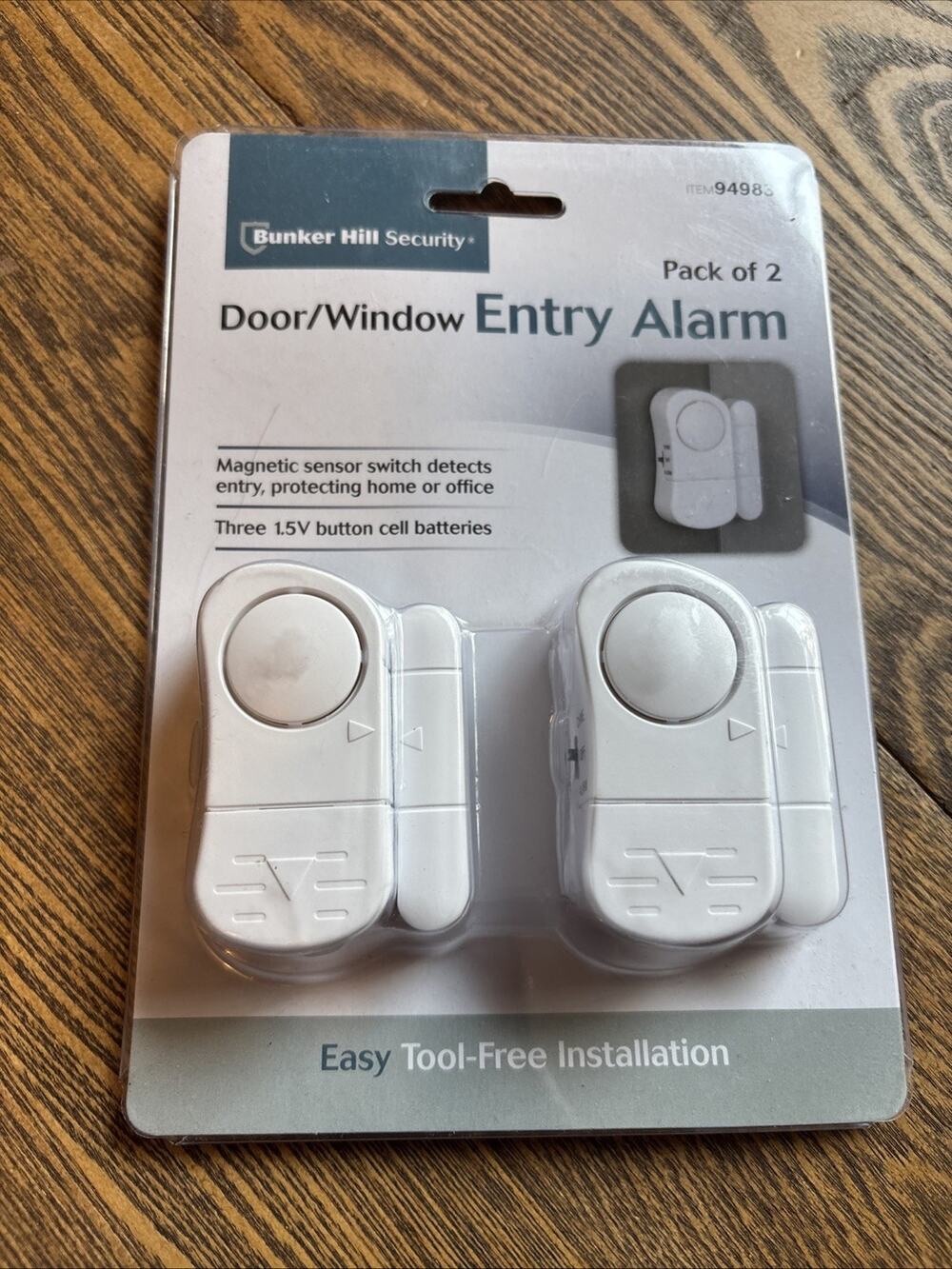NEW Bunker Hill Home Security 2 Pack Door / Window Entry Alarm System Tool-Free